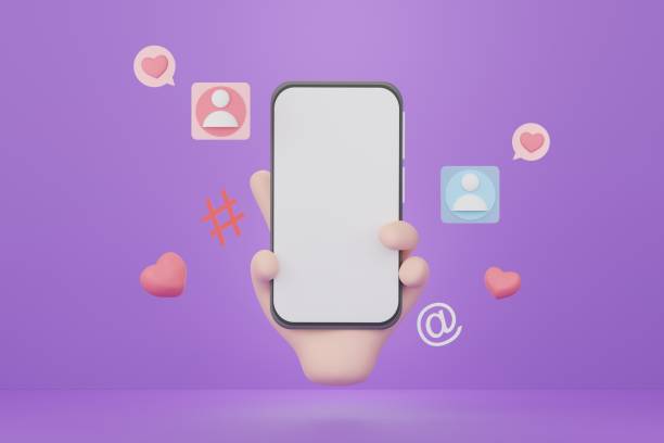 istock 3d render Minimal hand holding mini mobile phone or smartphone for work with white copy space for mock up and creative design. Shopping online concept. Hand that using phone. 1477661443