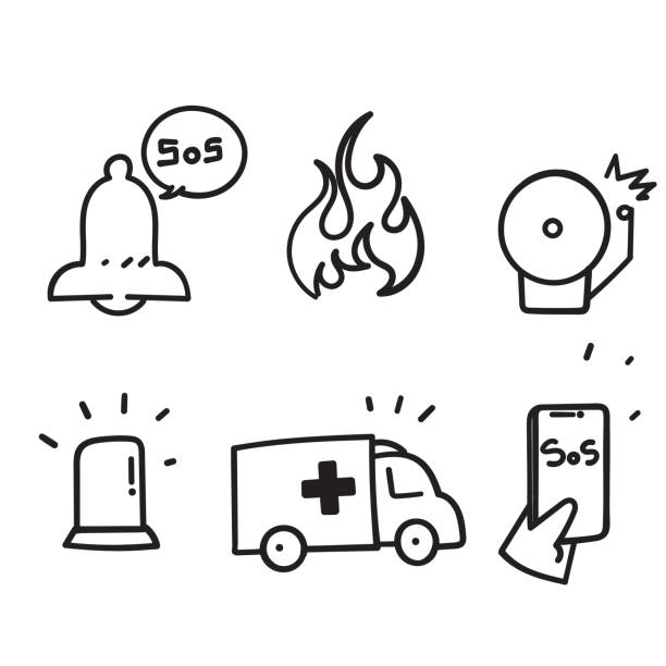 Emergency Drawing Pattern 290+ Alarm System Drawing Stock Photos, Pictures & Royalty-Free Images ...
