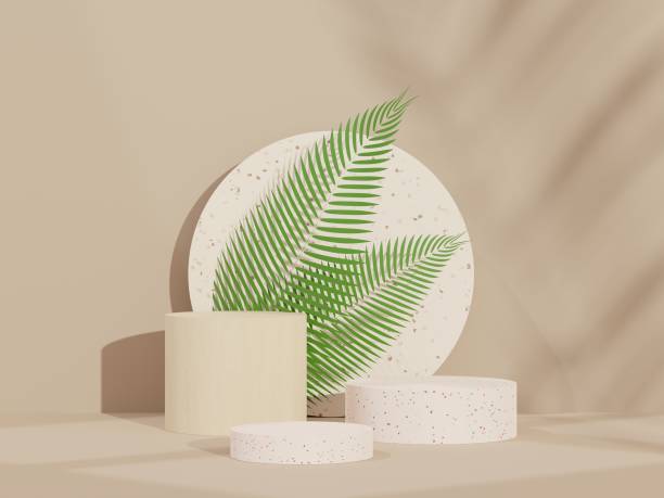 istock 3d abstract white platform showcase for product and cosmetic presentation with terrazzo idea concept. Minimal Podium for mock up and advertising. Render geometric design scene for web banner. 1477667464