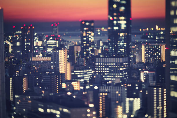 istock Osaka night view and cityscape 1477669222