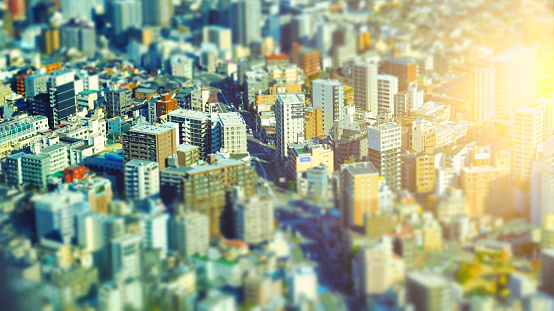 Miniature landscape and Japanese cityscape