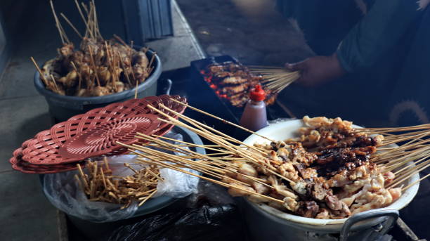 istock The process of burning satay on the burning coals 1477675431