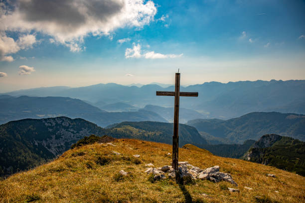 istock Cross up in the Alps mountains 1477676907