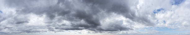 istock dramatic blue sky with dark gray clouds before rain. wide aerial panorama. 1477677863