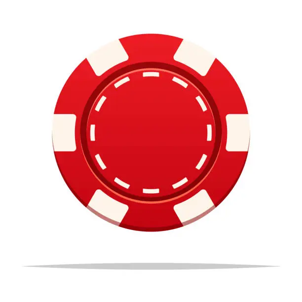 Vector illustration of Poker chip vector isolated illustration