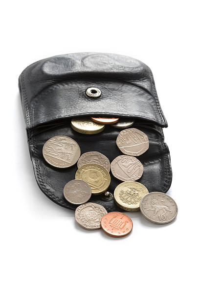 istock wallet or purse with sterling coins 147768204