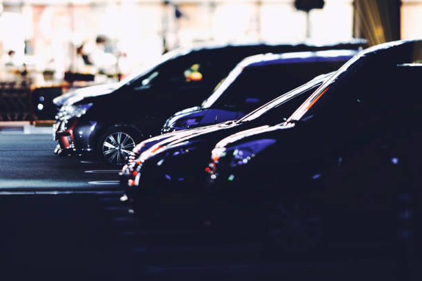 istock Scenery of the parking lot at night 1477685026