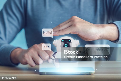 istock Artificial intelligence, machine learning concept. 1477703759