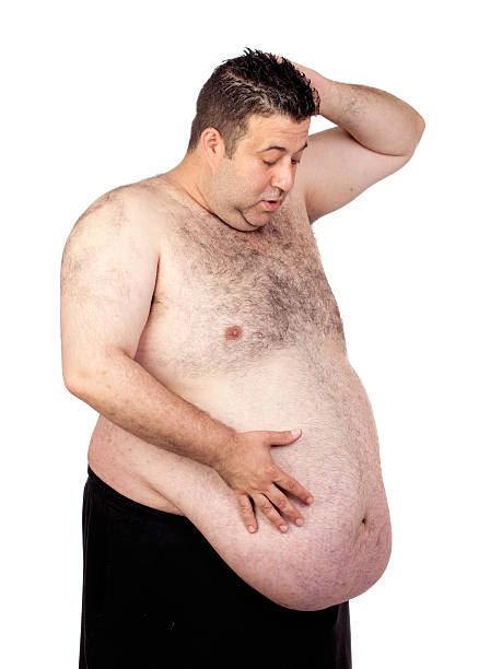 istock Surprised fat man with a tape measure 147770455
