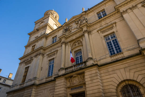 istock Classical style facade, on the Plan de la Cour side, of the Arles Town Hall 1477707835
