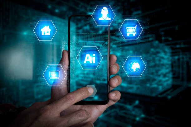 istock Ai technology concept. Man uses holographic interface business analytics and global technology. 1477722183