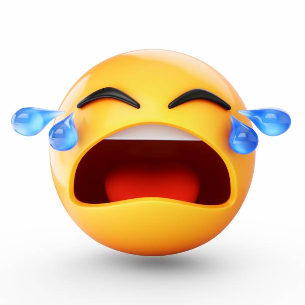 istock 3D Rendering crying emoji isolated on white background 1477724353