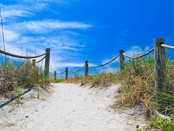 Access to public beach near Sarasota, Florida stock photo