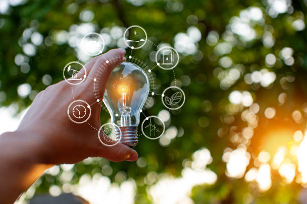 istock light bulb against nature, icons 1477727487