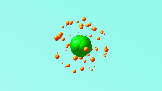 Proliferating orange and green cells