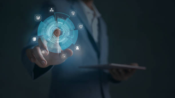 istock User interface networking UX UI futuristic graphic icon design with graphic designer planning sketch create idea creative innovation creative teamwork strategic planning guide KPI goal pointer 1477735509