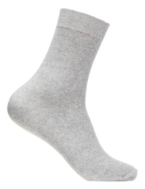 istock Long grey sock on mannequin isolated on white 1477735789