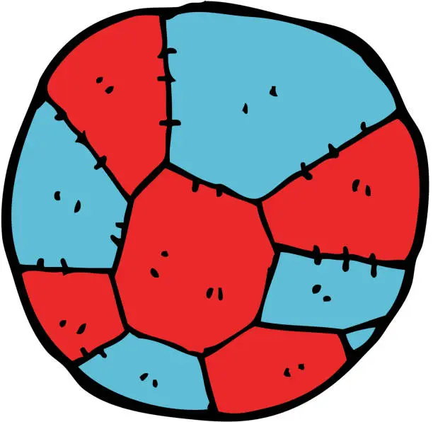 Vector illustration of cartoon football