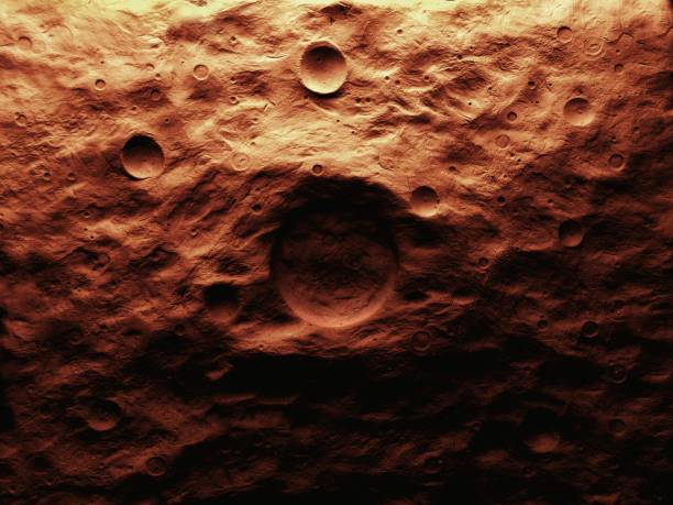 istock Large impact crater on the surface of Mars, as seen from orbit. 1477738478