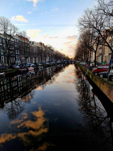 Amsterdam canals early morning