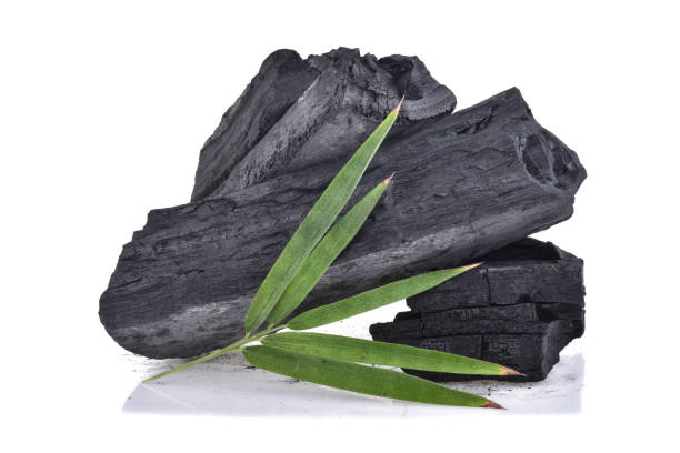 istock Bamboo charcoal isolated on white background. 1477738751
