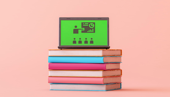 Classroom icon on laptop screen. Teaching concept.

Screen : https://www.flaticon.com/free-icon/presentation_1252380