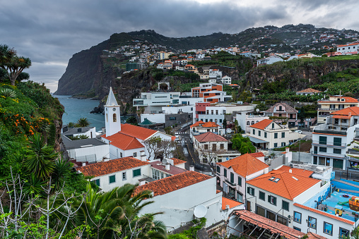 Porto Moniz panoramic high point of view, in Madeira Island