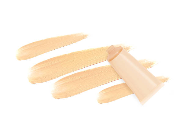 istock Collection of make up liquid foundation strokes on white 1477759583