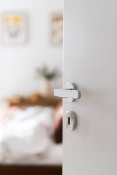 istock opened door with cozy home interior inside 1477766393