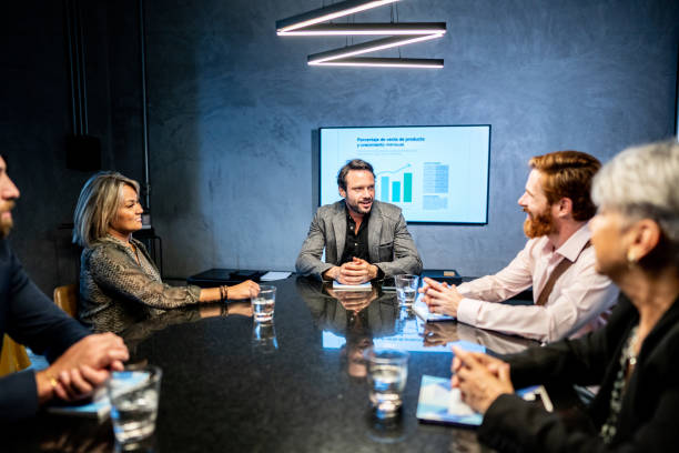 istock Businessman talking in a meeting at the office 1477767410