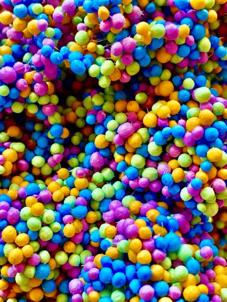 A closeup on colourful children’s play foam