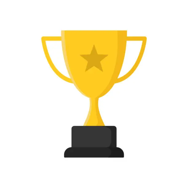 Vector illustration of trophy icon vector design template simple and modern