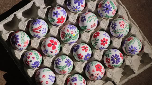 Easter egg is a traditional symbol for religious holiday
