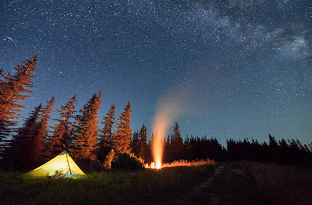 istock Summer night in mountains. 1477784118