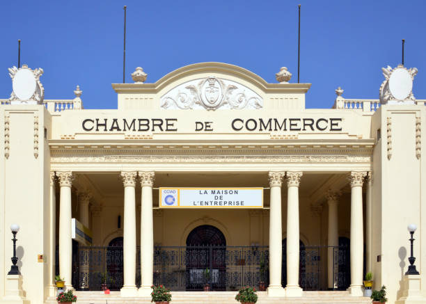 Dakar, Senegal: Senegal Chamber of Commerce Industy and Agriculture building - completed in 1926, elegant colonial neo-classical façade on Independence Square, formerly Admiral Auguste-Léopold Protet square, Plateau.