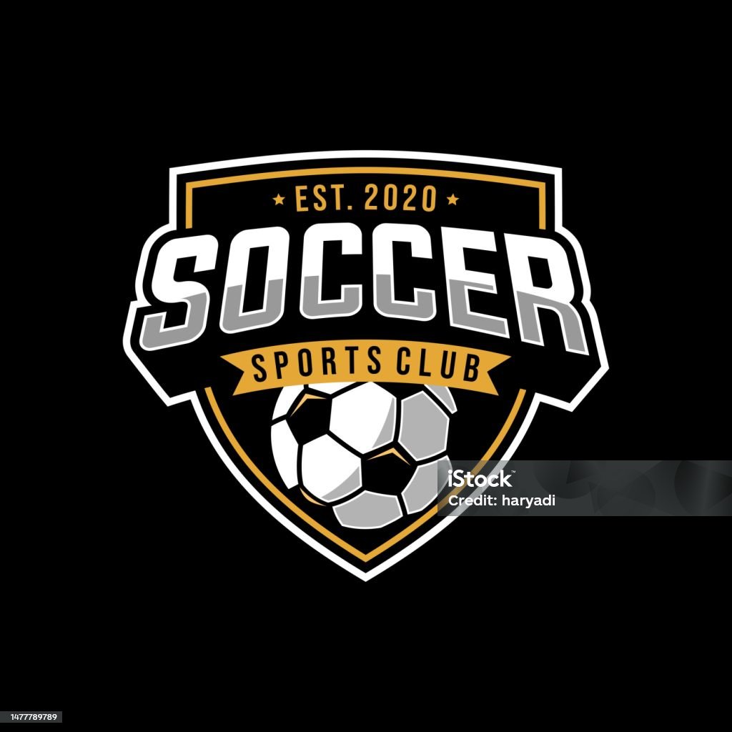 soccer badge vector template. football graphic illustration in badge emblem designs style. - 免版稅Championship圖庫向量圖形