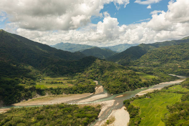 istock Agricultural land and mountains. 1477791458