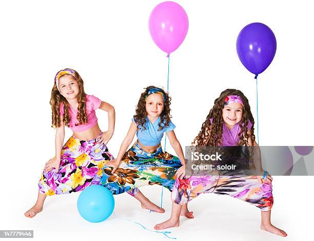 Ragazza Con Palloncini - Fotografie stock e altre immagini di Adolescente - Adolescente, Allegro, Bambine femmine