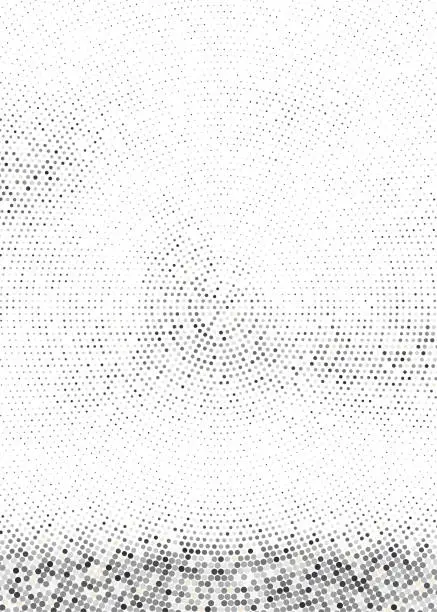 Vector illustration of Vector Monochrome Half Tone polka dots textured,Abstract Backgrounds