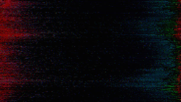 istock Glitch noise static television VFX pack. Visual video effects stripes background, CRT tv screen no signal glitch effect 1477797128