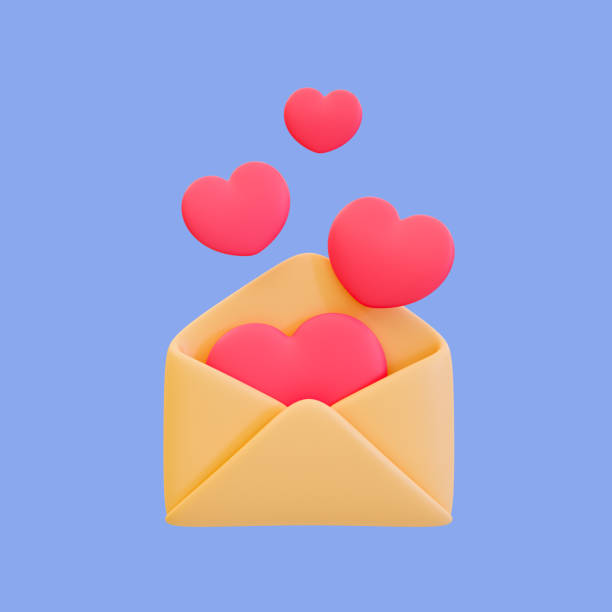istock 3d minimal romantic message. lovely letter. valentine's element. envelope with heart floating. 3d illustration, clipping path included. 1477802257