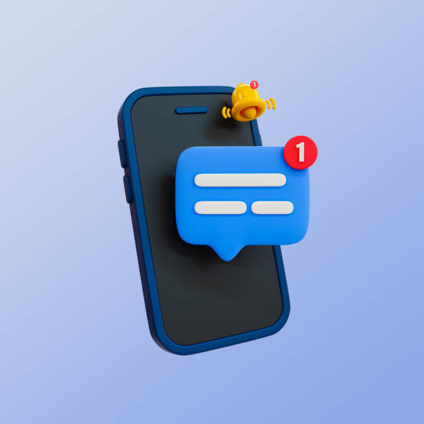 istock 3d minimal Notify of unread messages. social media chat message notification. Smartphone with a bell icon and chat message icon. 3d illustration, clipping path included. 1477802305