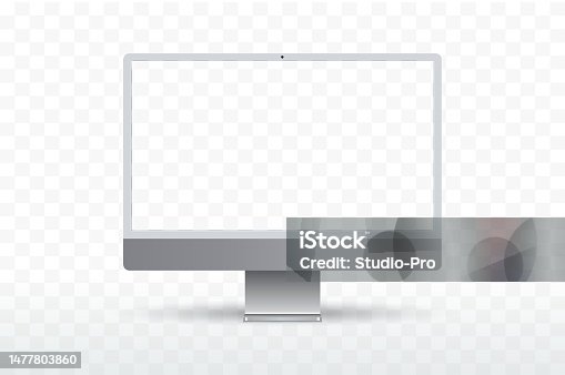 istock New modern transparent frame display computer monitor vector template like imac mockup 1477803860