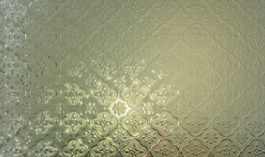 The light effect of translucent glass with pattern texture
