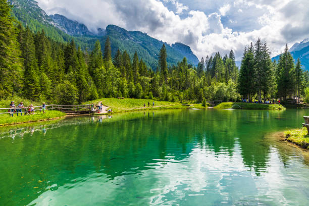 istock Meadows, lakes and streams in the Dolomites. 1477815048