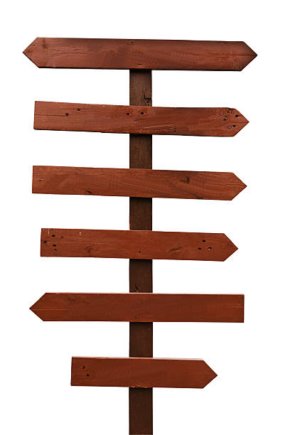 istock Blank Wooden sign and signboard isolated with clipping path. 147782237