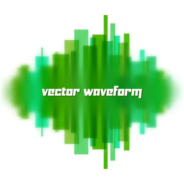 Vector illustration of Blurred waveform made of lines