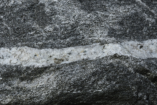 Quartz vein in gneiss rock, Connecticut