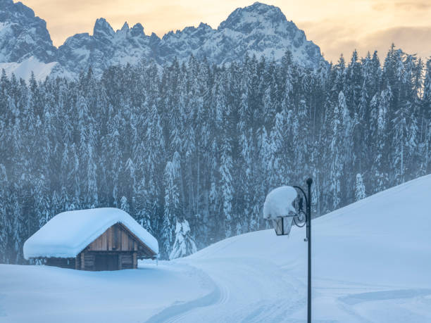 istock Snow in Sappada at sunset. Friuli. 1477835282