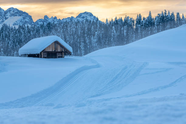 istock Snow in Sappada at sunset. Friuli. 1477835347